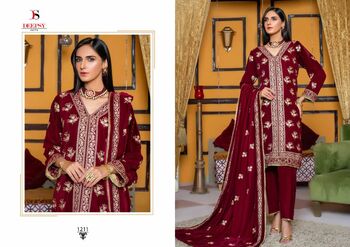 DEEPSY SUITS MERAKISH PAKISTANI VELVET SUITS FOR WINTER COLLECTION 2021