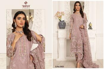 MAHNUR FASHION MAHNUR VOL 5 GEORGETTE PAKISTANI SUITS CATALOGUE