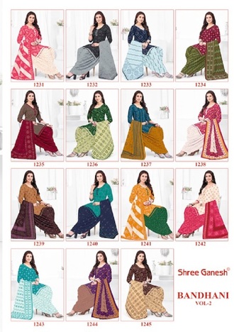 SHREE GANESH BANDHNI PATIYALA VOL 2 SALWAR SUITS WHOLESALER IN SURAT