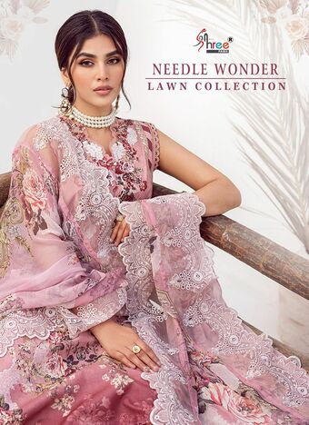 SHREE FABS NEEDLE WONDER LAWN COLLECTION 3096 TO 3103 SERIES PAKISTANI SUITS