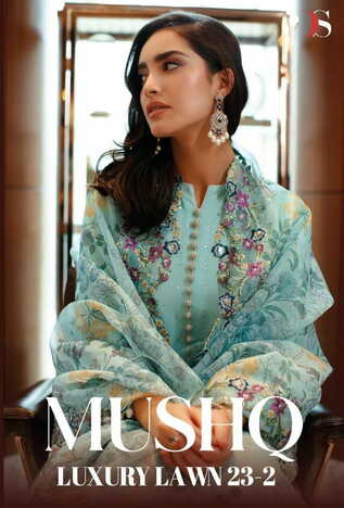 DEEPSY SUITS MUSHQ LUXURY LAWN 23 2 CAMBRIC COTTON PAKISTANI SUITS SURAT