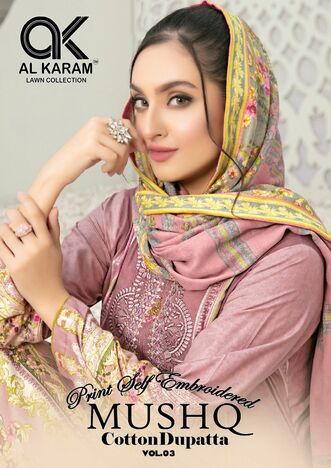 AL KARAM MUSHQ VOL 3 PURE CAMBRIC PRINTED KARACHI SUITS WHOLESALE