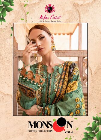 NAFISA COTTON MONSOON VOL 8 PURE COTTON KARACHI SUITS JETPUR