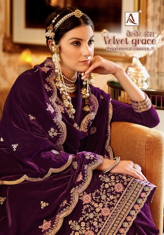  ALOK SUIT VELVET GRACE SALWAR SUITS LATEST CATALOGUE