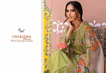 SHREE FABS CHARIZMA CHUNRI WINTER COLLECTION PASHMINA SUITS CATALOGUE