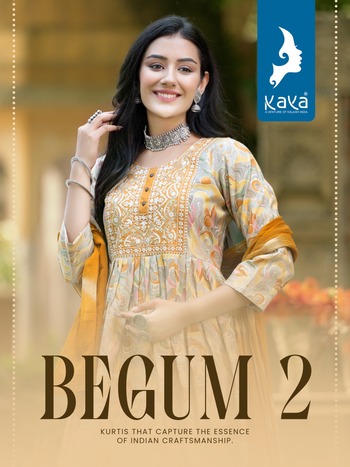 KAYA BEGUM VOL 2 NYRA CUT KURTIS LATEST CATALOGUE