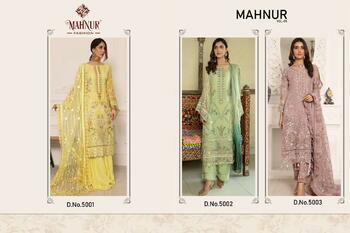 MAHNUR FASHION MAHNUR VOL 5 GEORGETTE PAKISTANI SUITS CATALOGUE