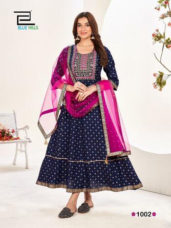 BLUE HILLS MANIKA MAGE HITHE VOL 20 GOWN WITH DUPATTA WHOLESALER