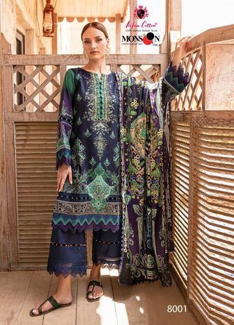 NAFISA COTTON MONSOON VOL 8 PURE COTTON KARACHI SUITS JETPUR