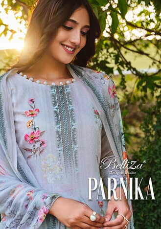 BELLIZA PARNIKA JAM COTTON DIGITAL PRINTED SUITS LATEST CATALOGUE