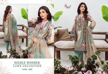 SHREE FABS NEEDLE WONDER LAWN COLLECTION 3096 TO 3103 SERIES PAKISTANI SUITS