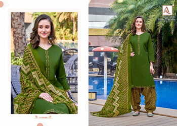 ALOK SUITS NAZAR E PATIYALA RAYON EMBROIDERY SUITS BEST PRICE