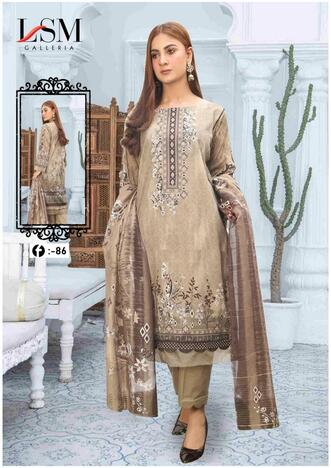 LSM GALLERIA FIRDOUS QUEEN VOL 8 LAWN KARACHI SUITS MANUFACTURER 