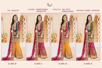 SHREE FABS S 345 PAKISTANI HEAVY SUITS