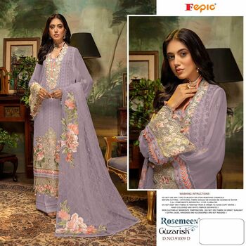 FEPIC ROSEMEEN GUZARISH D.NO 91009 A TO D PAKISTANI SUITS LATEST CATALOGUE 2021