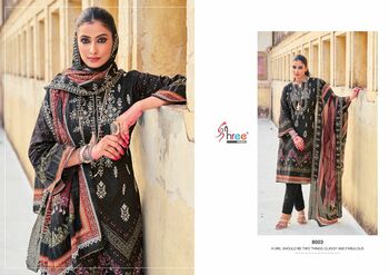 SHREE FABS BIN SAEED LAWN COLLECTION VOL 8 PAKISTANI SUITS WHOLESALER