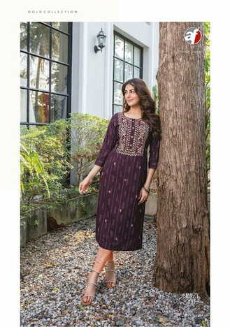 ANJU FABRICS CRAZY VOL 5 VISCOSE RAYON KURTIS COLLECTION 2023