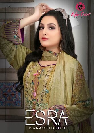 NAFISA COTTON ESRA COTTON DIGITAL PRINTED KARACHI SUITS CATALOGUE