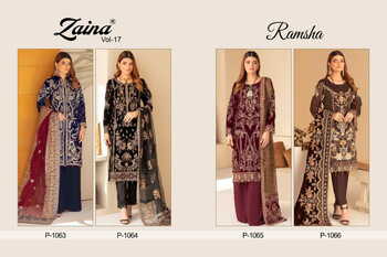 RAMSHA ZAINA VOL 17 GEORGETTE PAKISTANI SUITS