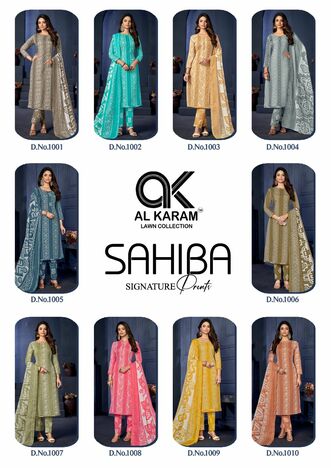 AL KARAM SAHIBA SIGNATURE PRINTS COTTON KARACHI SUITS AT BEST PRICE