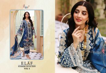 SHREE FABS ELAF SUMMER COLLECTION VOL 4 COTTON PAKISTANI SUITS LATEST CATALOGUE