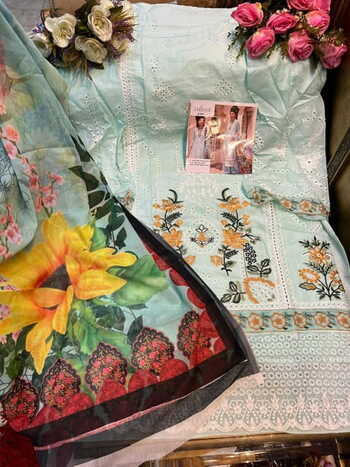 ZARQASH MAH E NOOR PAKISTANI LAWN COTTON SUITS WHOLESALER SURAT