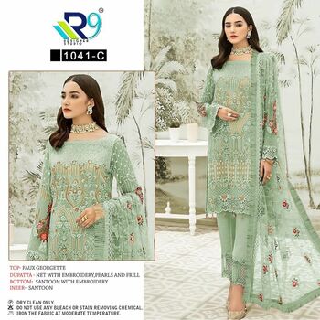 R9 DESIGNER STUDIO 1041 PAKISTANI SUITS CATALOGUE