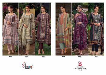 SHREE FABS BIN SAEED LAWN COLLECTION VOL 6 6001 TO 6006 SERIES PAKISTANI SUITS