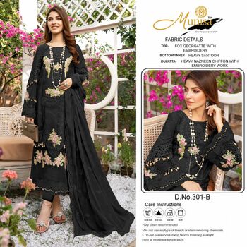 MUNISA 301 SERIES FOUX GEORGETTE PAKISTANI SUITS