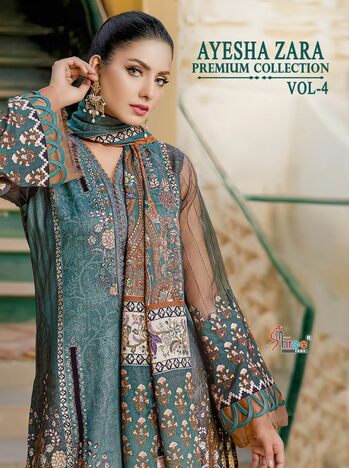 SHREE FABS AYESHA ZARA PREMIUM COLLECTION VOL 4 LATEST CATALOGUE 2021