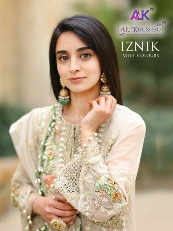 AL KHUSHBU IZNIK VOL 1 COLOURS GEORGETTE PAKISTANI SUITS CATALOGUE