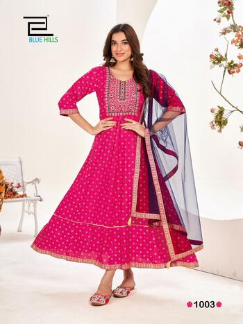 BLUE HILLS MANIKA MAGE HITHE VOL 20 GOWN WITH DUPATTA WHOLESALER