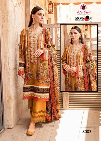 NAFISA COTTON MONSOON VOL 8 PURE COTTON KARACHI SUITS JETPUR