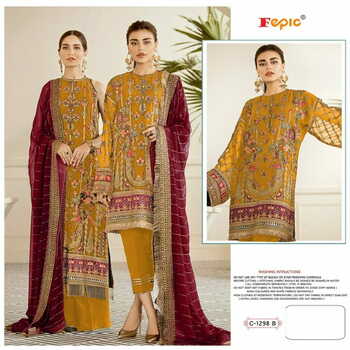 FEPIC ROSEMEEN 1298 SERIES ORGANZA PAKISTANI SUITS CATALOGUE