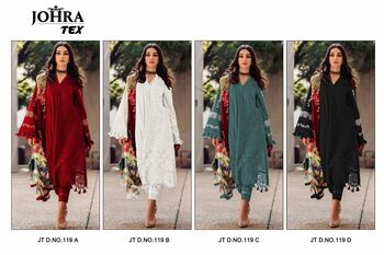 JOHRA TEX JT 119 CAMBRIC COTTON PAKISTANI SUITS WHOLESALER SURAT