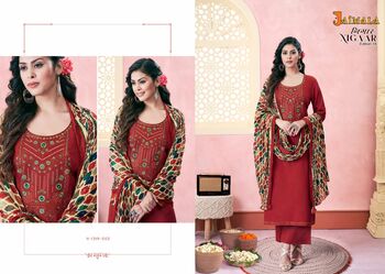 JAIMALA NIGAAR EDITION 18 RAYON SLUB EMBROIDERY SUITS BY ALOK SUITS