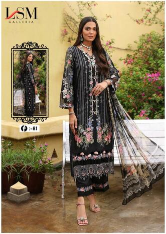 LSM GALLERIA FIRDOUS QUEEN VOL 8 LAWN KARACHI SUITS MANUFACTURER 