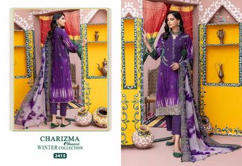 SHREE FABS CHARIZMA CHUNRI WINTER COLLECTION PASHMINA SUITS CATALOGUE