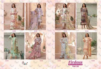 SHREE FABS FIRDOUS EXCLUSIVE COLLECTION VOL 20 2329 TO 2336 SERIES