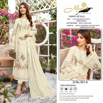 MUNISA 301 SERIES FOUX GEORGETTE PAKISTANI SUITS