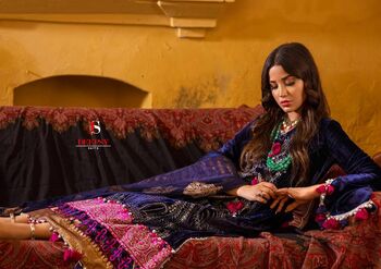 DEEPSY SANA SAFINAZ LUXURY VELVET VOL 21 PAKISTANI DESIGNER SUITS