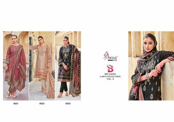 SHREE FABS BIN SAEED LAWN COLLECTION VOL 8 PAKISTANI SUITS WHOLESALER