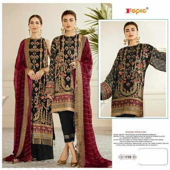 FEPIC ROSEMEEN 1298 SERIES ORGANZA PAKISTANI SUITS CATALOGUE