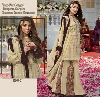 HOOR TEX 20007 SERIES FOX GEORGETTE SALWAR SUITS CATALOGUE