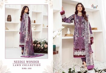 SHREE FABS NEEDLE WONDER LAWN COLLECTION 3096 TO 3103 SERIES PAKISTANI SUITS