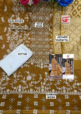 GUL FARAZ 510 SERIES FOUX GEORGETTE PAKISTANI SUITS CATALOGUE