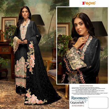 FEPIC ROSEMEEN GUZARISH D.NO 91009 A TO D PAKISTANI SUITS LATEST CATALOGUE 2021