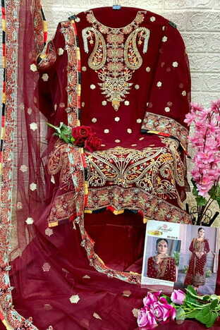 RAMSHA PRESENT R 554 NX GEORGETTE SALWAR SUITS WHOLESALER SURAT