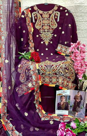 RAMSHA PRESENT R 554 NX GEORGETTE SALWAR SUITS WHOLESALER SURAT