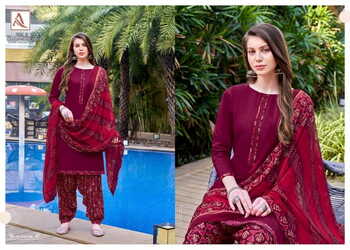 ALOK SUITS NAZAR E PATIYALA RAYON EMBROIDERY SUITS BEST PRICE